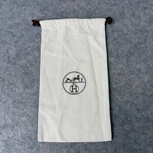 Hermes Logo Designer Drawstring Clothing Shoe Dust Bag/Pouch Storage 14"x7.75"